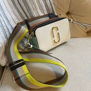 Stylish Cream and Brown Crossbody Bag